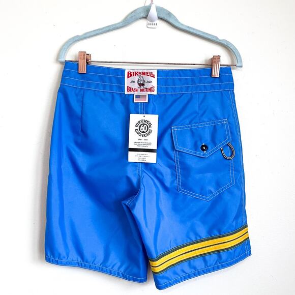 Birdwell Beach Britches Swim Trunks Board Shorts Mens 29 Sky Blue Pool Surf USA - Picture 1 of 10